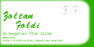 zoltan foldi business card