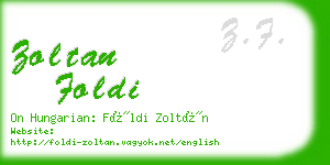zoltan foldi business card